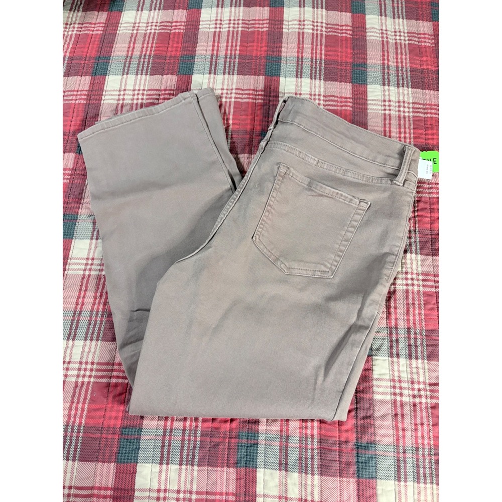 Maurices m jeans Slim Straight Ankle Pants Mauve Taupe Mid Rise Super Stretch 14